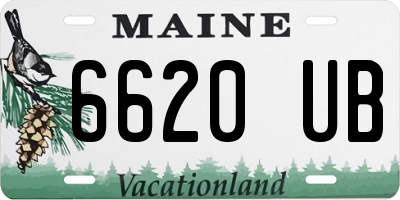 ME license plate 6620UB