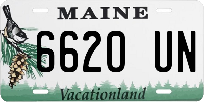 ME license plate 6620UN