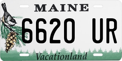 ME license plate 6620UR