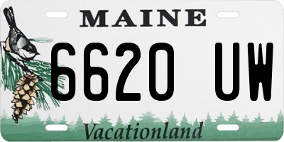 ME license plate 6620UW