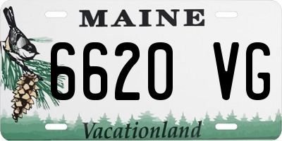 ME license plate 6620VG