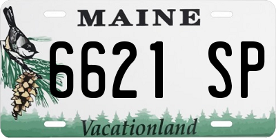 ME license plate 6621SP