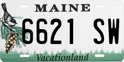ME license plate 6621SW