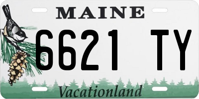 ME license plate 6621TY