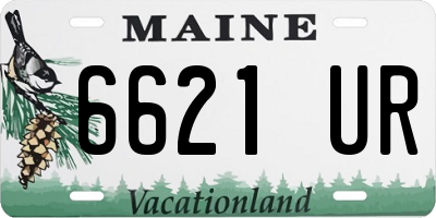 ME license plate 6621UR