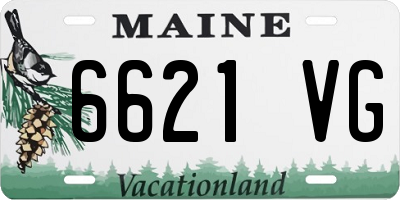 ME license plate 6621VG