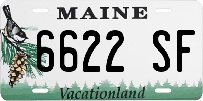 ME license plate 6622SF