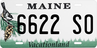 ME license plate 6622SO