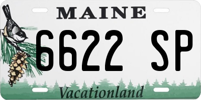 ME license plate 6622SP