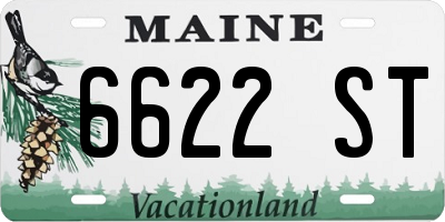 ME license plate 6622ST