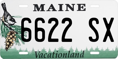 ME license plate 6622SX