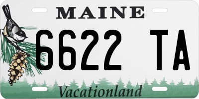 ME license plate 6622TA