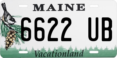 ME license plate 6622UB