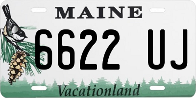 ME license plate 6622UJ