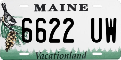 ME license plate 6622UW