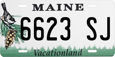 ME license plate 6623SJ