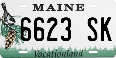ME license plate 6623SK