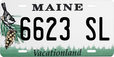ME license plate 6623SL