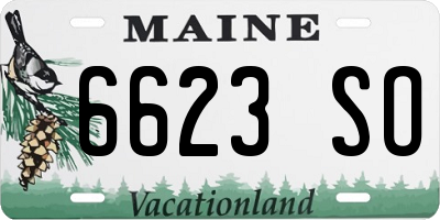 ME license plate 6623SO