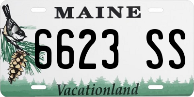 ME license plate 6623SS