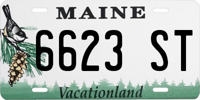 ME license plate 6623ST