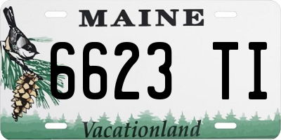 ME license plate 6623TI