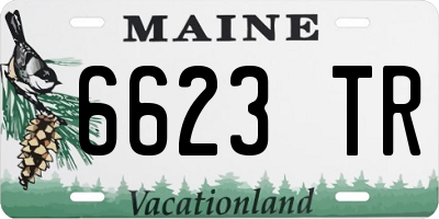 ME license plate 6623TR