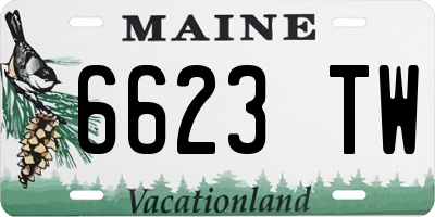 ME license plate 6623TW