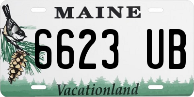 ME license plate 6623UB