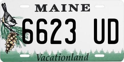 ME license plate 6623UD