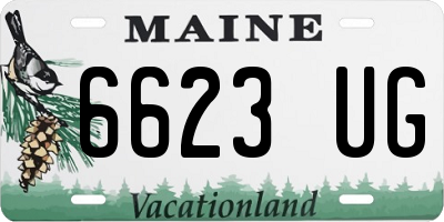 ME license plate 6623UG