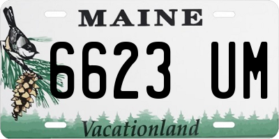 ME license plate 6623UM
