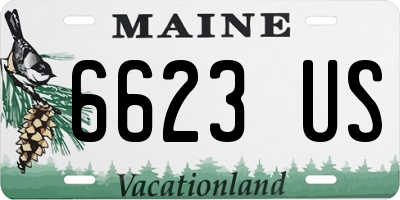 ME license plate 6623US