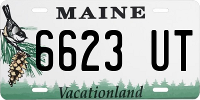 ME license plate 6623UT