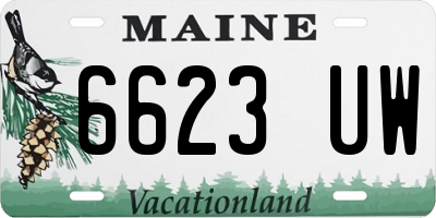 ME license plate 6623UW