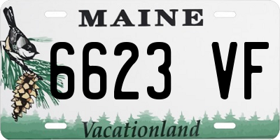 ME license plate 6623VF