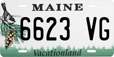 ME license plate 6623VG