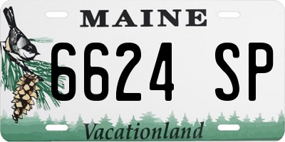 ME license plate 6624SP