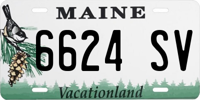 ME license plate 6624SV