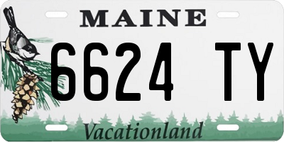 ME license plate 6624TY