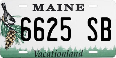 ME license plate 6625SB