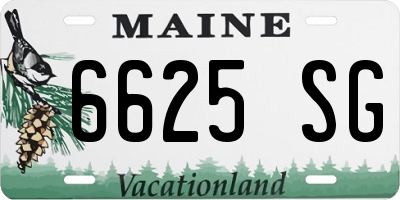 ME license plate 6625SG