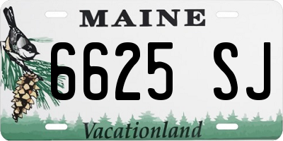 ME license plate 6625SJ