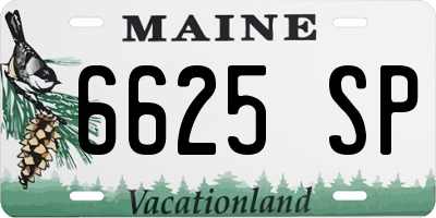 ME license plate 6625SP