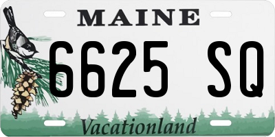 ME license plate 6625SQ