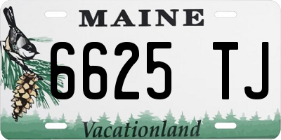 ME license plate 6625TJ