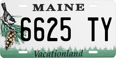 ME license plate 6625TY