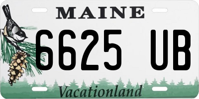 ME license plate 6625UB