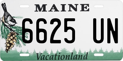 ME license plate 6625UN