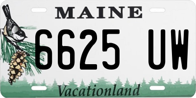 ME license plate 6625UW